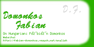 domonkos fabian business card